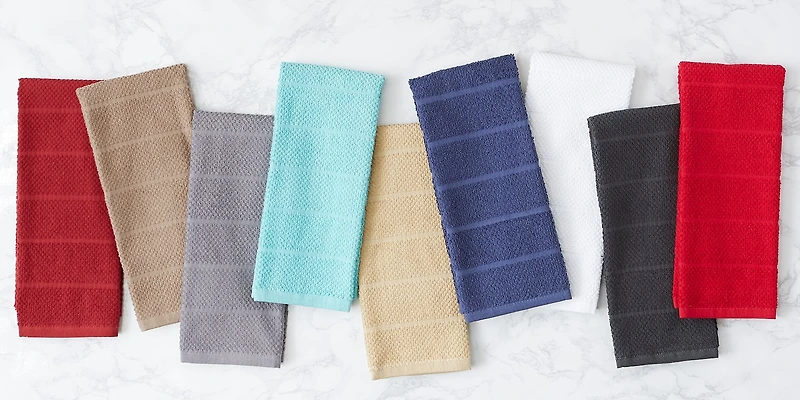 DII® Assorted Tango Red Basic Chef Terry Dishtowel (Set of 4)