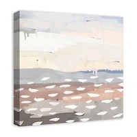 Cream Blue Abstract 20" x 20" Canvas Wall Art