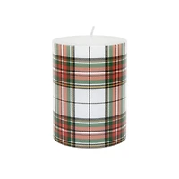 Red & Green Plaid Pillar Candle by Ashland