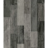 RoomMates Black Weathered Wood Plank Peel & Stick Wallpaper