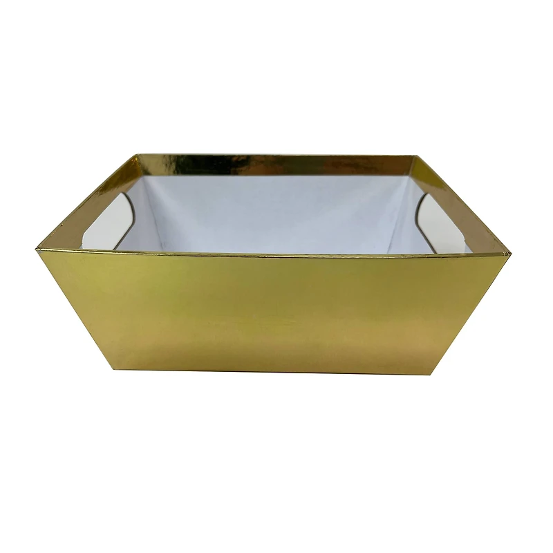 9" Gold Paperboard Gift Basket by Celebrate It™