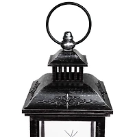 11" Black LED Lighted Halloween Lantern With Skull Head