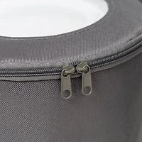 Honey Can Do Gray 8" Round Dinnerware Storage Box