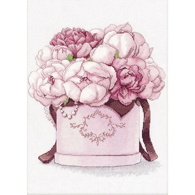 Oven Gentle Peonies Cross Stitch Kit