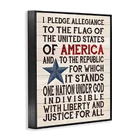 Stupell Industries Pledge of Allegiance Patriotic Framed Giclee Art