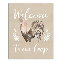 Welcome To Our Coop Canvas Wall Art