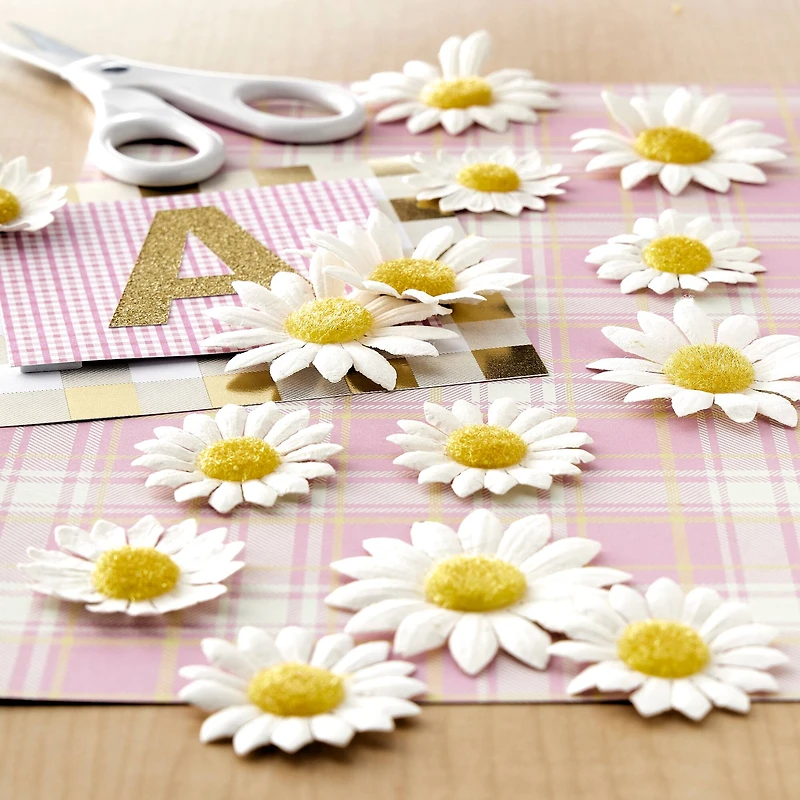 White Daisy Paper Flowers by Recollections™, 36ct.