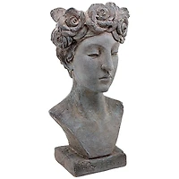 Design Toscano 12" Flora Roman Nymph of Flowers Sculptural Head Planter