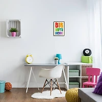 Stupell Industries Big Happy Dreams Wall Art in Black Frame