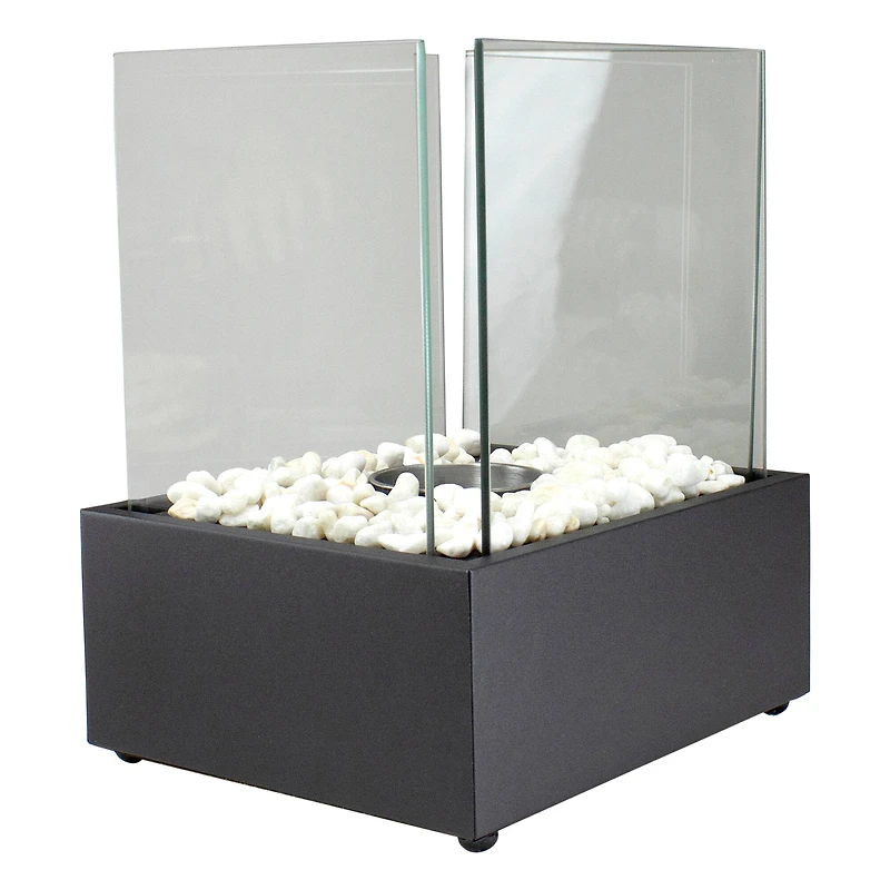 11.5" Bio Ethanol Ventless Portable Tabletop Fireplace with Flame Guard