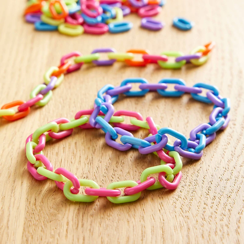 Rainbow Plastic Chain Links by Creatology™, 400ct.