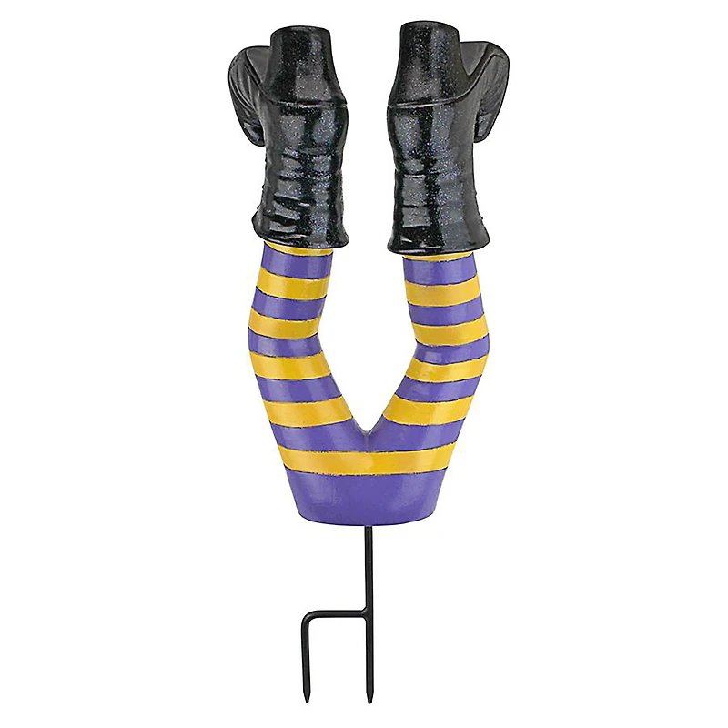 Design Toscano 16.5" Crash Landing Wicked Witch Legs Garden Stake Statue