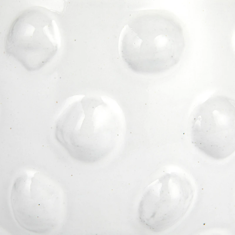 Hello Honey® 5.5" White Bubbled Design Terra Cotta Planter