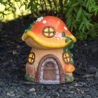 6.25" Mushroom House Outdoor Garden Statue