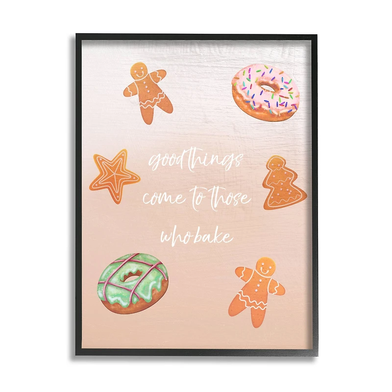 Stupell Industries Those Who Bake Holiday Cookies Framed Giclee Art