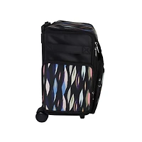 Everything Mary Black Abstract Stripes Rolling Craft Bag