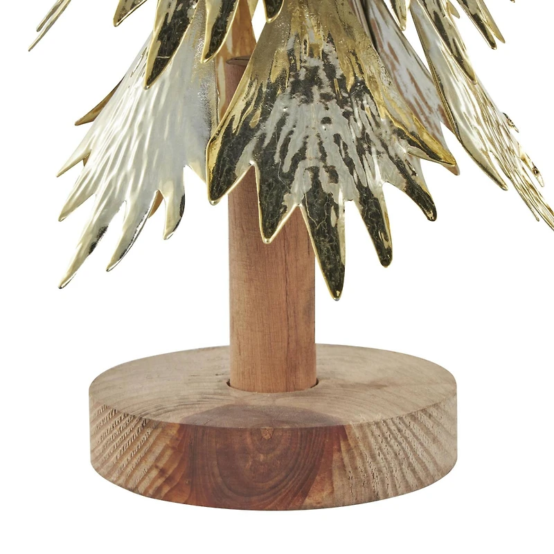 Gold Metal Layered Branch Christmas Tree Set