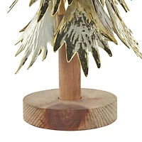 Gold Metal Layered Branch Christmas Tree Set 
