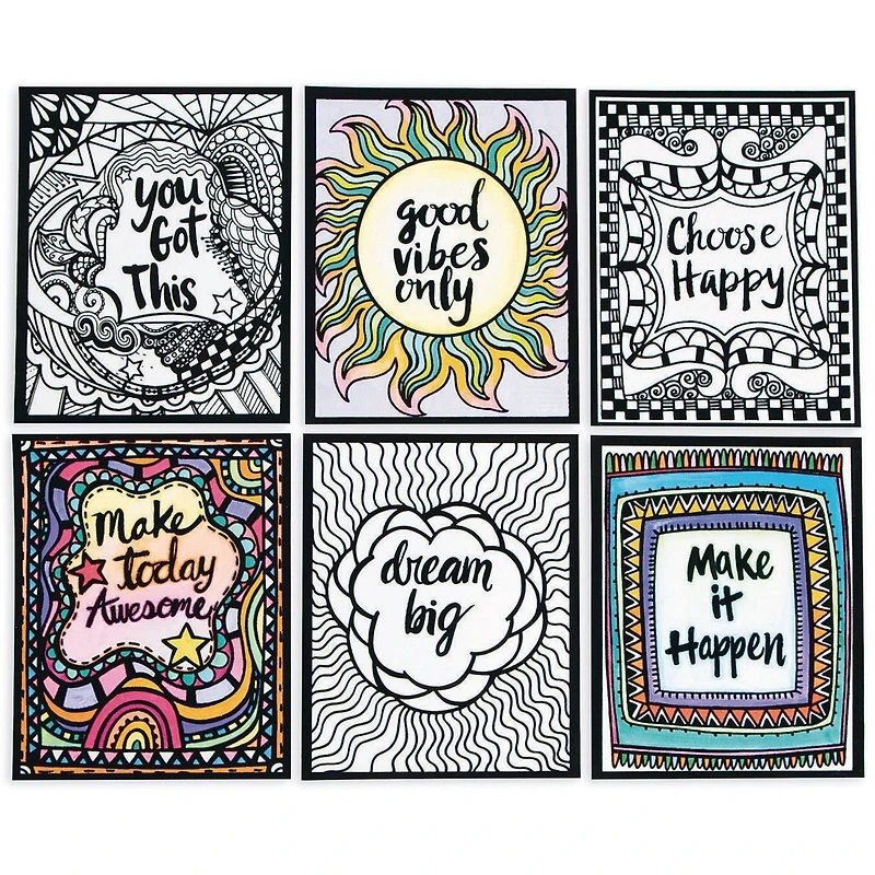 S&S® Worldwide Think Positive Velvet Art Posters, 24ct.