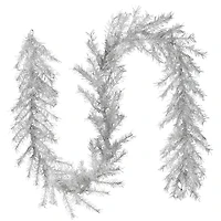 9ft. Pre-Lit Crystal Silver Metallic Garland