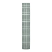 72" Sage Hand Grid Poly Twill Table Runner