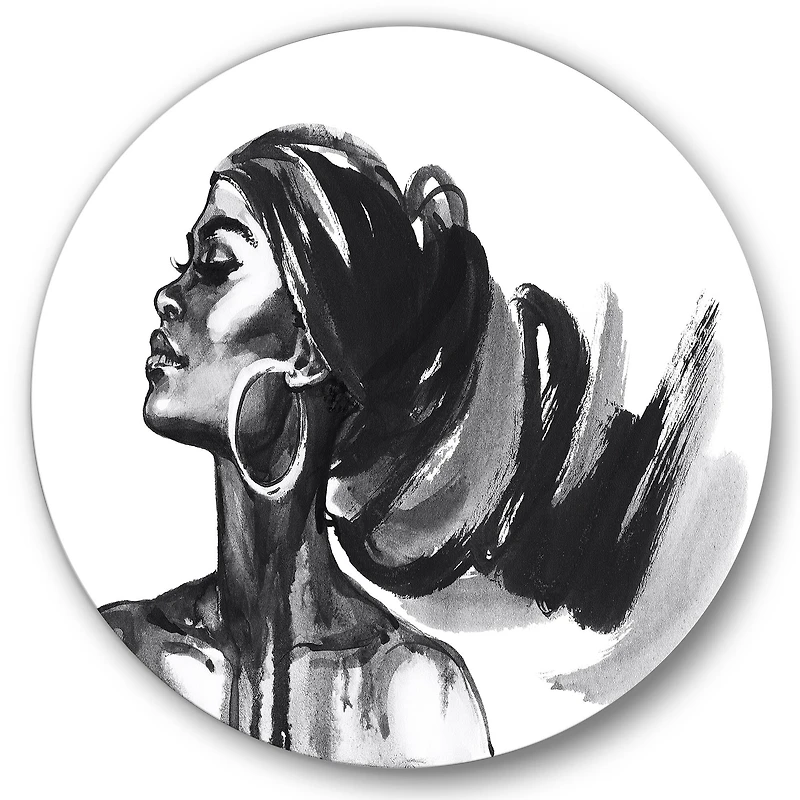 Designart - Monochrome Portrait of African American Woman IV