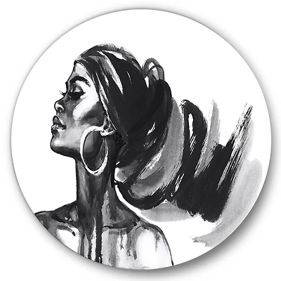 Designart - Monochrome Portrait of African American Woman IV