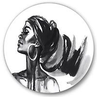 Designart - Monochrome Portrait of African American Woman IV