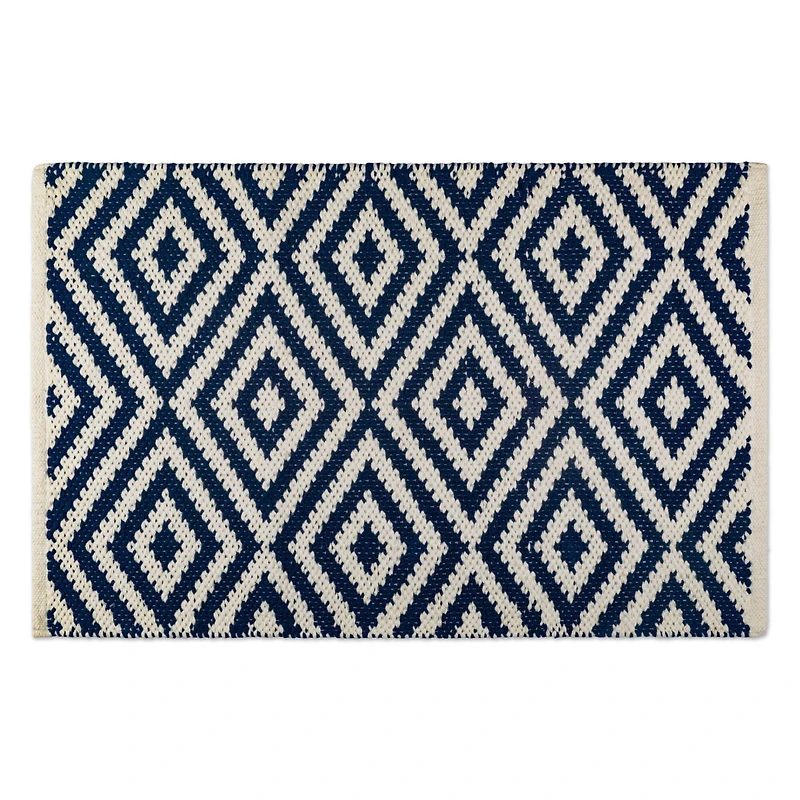 DII® Navy Large Diamond Rug, 20" x 31.5"