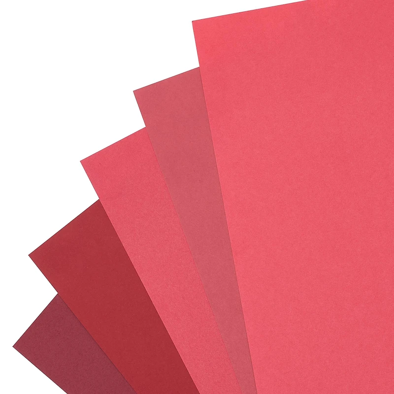12 Packs: 50 ct. (600 total) Shades of Red 8.5" x 11" Cardstock Paper by Recollections™