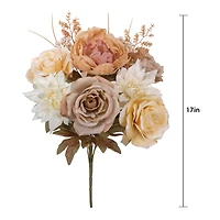 17" Beige Rose & Dahlia Mixed Bush by Ashland®