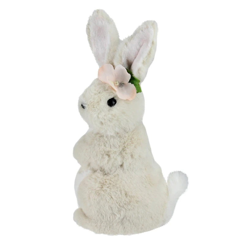 11" Beige Plush Standing Easter Bunny Rabbit Girl Figure