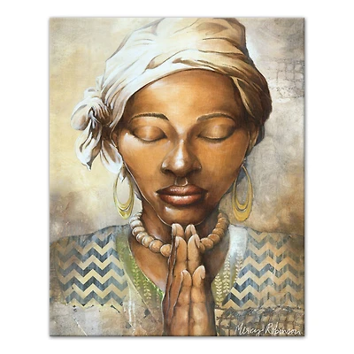 Woman Praying 16" x 20" Canvas Wall Art