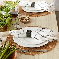 Birdnest Black Napkin Ring, 6ct.