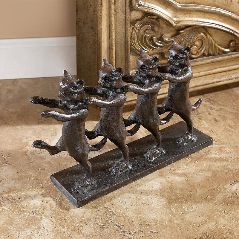 Design Toscano 7" Chorus Line Cats Cast Iron Statue