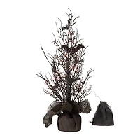 Glitzhome® 20" Lighted Halloween Bats Table Tree Decor