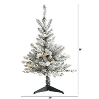 3ft. Pre-Lit West Virginia Spruce Artificial Christmas Tree, Clear LED Lights