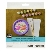 Cosmos Flowers Paint-by-Number Framed Mini Kit by Artist's Loft®