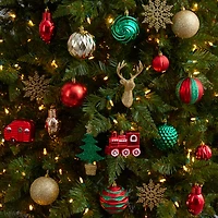 25ct. Holiday Deluxe Shatterproof Christmas Tree Ornament Box Set