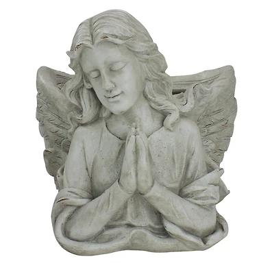 11" Gray Praying Angel Bust Outdoor Garden Statue Planter