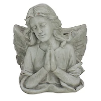 11" Gray Praying Angel Bust Outdoor Garden Statue Planter