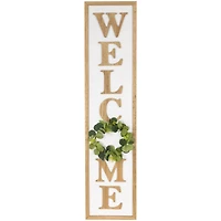 40" Welcome Wooden Framed Outdoor Porch Sign