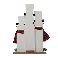 Glitzhome® 18" Wooden Snowman Family Décor Accent