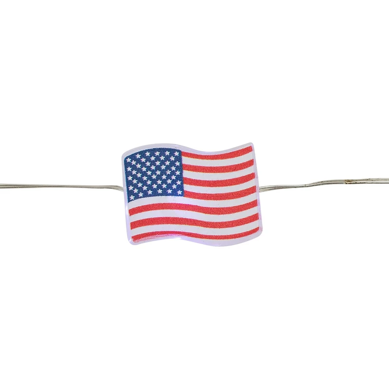 20ct. Patriotic Americana USA Flag LED Fairy Lights