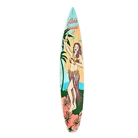 American Art Decor Aloha Hawaii Surfboard Plague Wall Sign - 15" x 59.625"