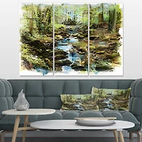 Designart - Stream in the Forest
