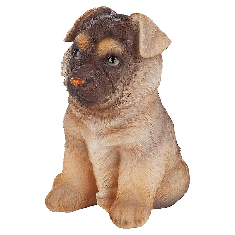 Design Toscano 6.5" German Shepherd Puppy Partner Collectible Dog Statue