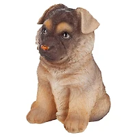 Design Toscano 6.5" German Shepherd Puppy Partner Collectible Dog Statue