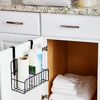 Household Essentials Over the Door Shallow Metal Basket