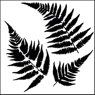 The Crafter's Workshop Ferns Stencil, 6" x 6"